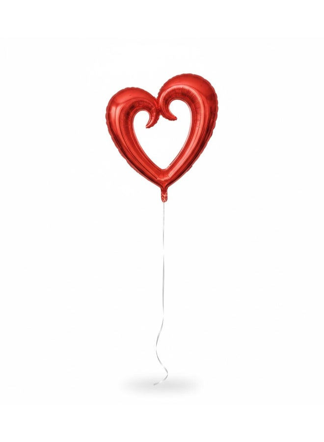 Toyland 40 Inch Heart Foil Balloon – Large Decorative Helium Balloon for Valentine’s Day & Special Occasions-Red - Image 2